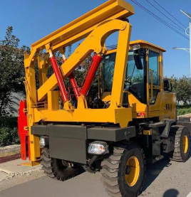 公路護欄立柱打樁機的清洗